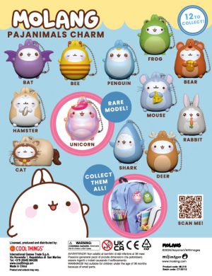 Molang Pajanimals Charms